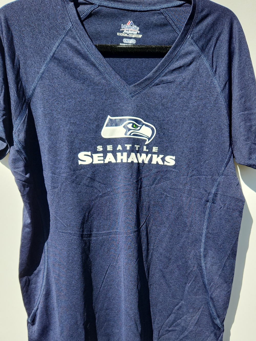 Majestic Kids Navy Seattle Seahawks V-Neck Tee